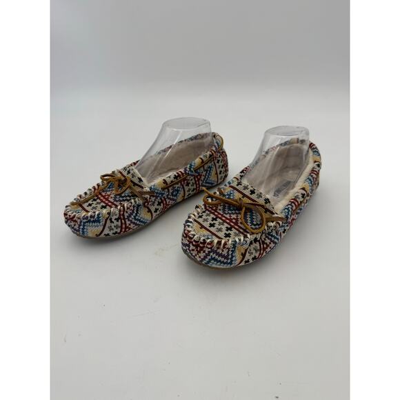 Minnetonka Cally Women's Size 8 Fleece Lined Moccasin Slippers Multicolor - Picture 2 of 7